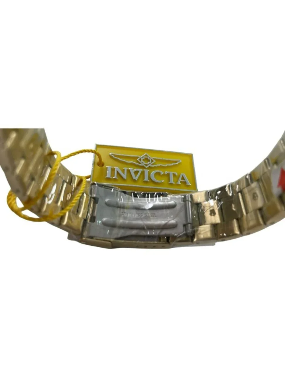 Invicta Gold Stainless Watch Green Dial 47132 50M Water Resistant Men's $595 NEW